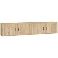 Berkfield Home Wall-mounted TV Cabinets 2 pcs Sonoma Oak 100x34.5x40 cm in Brown