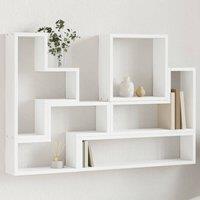 Berkfield Home Wall Shelf White 96x12x64 cm Engineered Wood | Size: 96 x 12 x 64 cm