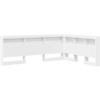Berkfield Home Storage Headboard with Shelf with Headboard with Storage White 15
