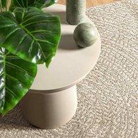 Berkfield Home Rug ZIZUR Cream 120x120 cm Jute Look Indoor & Outdoor | Size: Medium