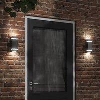 Berkfield Home Outdoor Wall Lights 2pcs Black Stainless Steel