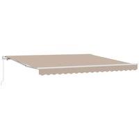 Berkfield Home Manual Retractable Awning Beige 400x300 cm