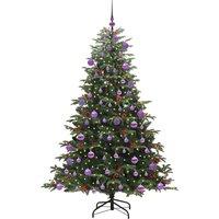 Berkfield Home Elegant Artificial Christmas Tree with 300 LEDs with Stand Green