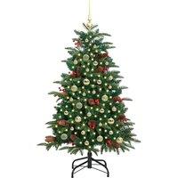 Berkfield Home Elegant Artificial Christmas Tree with 150 LEDs with Stand Green