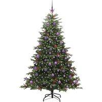 Berkfield Home Elegant Artificial Christmas Tree with 300 LEDs with Stand Green