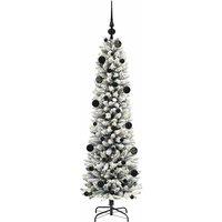 Berkfield Home Stunning Artificial Christmas Tree with 150 LEDs Green & white