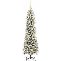 Berkfield Home Stunning Artificial Christmas Tree with 150 LEDs Green & white