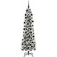 Berkfield Home Stunning Artificial Christmas Tree with 300 LEDs Green & white