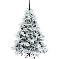 Berkfield Home Beautiful Artificial Christmas Tree with 150 LEDs Green 150 cm PE in White
