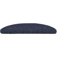 Berkfield Home Decorative 15 pcs Self-adhesive Stair Mats Needle Punch 56x17x3 c in Blue | Size: Medium