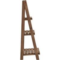 Berkfield Home Decorative 3-Tier Plant Stand with Blackboard 40x30x90 cm Solid F in Brown | Size: 40 x 30 x 90 cm