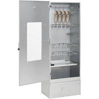 Berkfield Home Durable BBQ Oven Smoker with Wood Chips 44.5x29x110 cm Galvanised in Silver