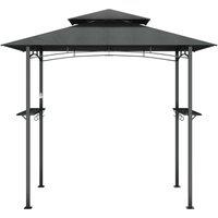 Berkfield Home Comfortable BBQ Gazebo with Side Shelves Anthracite 240x150x243 c in Charcoal