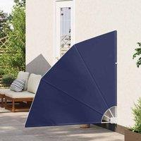 Berkfield Home Modern Balcony Privacy Screen Folding Manual Navy blue 140 x 140