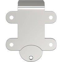 Berkfield Home Stainless Barn Door Bypass Brackets 4 pcs for Round Rails Stainle in Silver
