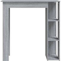 Berkfield Home Modern Bar Table with Shelf Grey Sonoma 102x50x103.5 cm Engineere