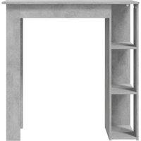 Berkfield Home Modern Bar Table with Shelf Concrete Grey 102x50x103.5 cm Enginee