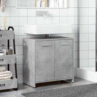Berkfield Home Comfortable Bathroom Sink Cabinet Concrete Grey 60x33x60 cm Engin | Size: 60 x 33 x 60 cm