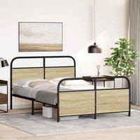 Berkfield Home Elegant Bed Frame Without Mattress 120x200 cm Sonoma Oak Engineer in Brown | Size: Small Double