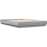 Berkfield Home Durable Bed Frame with LED without Mattress Grey Sonoma 150x200 c | Size: King