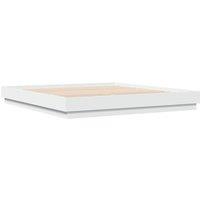Berkfield Home Durable Bed Frame with LED without Mattress White 180x200 cm Supe | Size: Super King