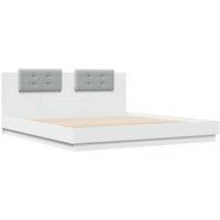 Berkfield Home Durable Bed Frame with LED without Mattress White 180x200 cm Supe | Size: Super King