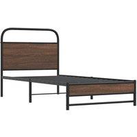 Berkfield Home Elegant Bed Frame without Mattress 100x200 cm Brown Oak Engineere