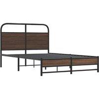 Berkfield Home Elegant Bed Frame without Mattress 120x190 cm Brown Oak Engineere