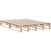 Berkfield Home Modern Bed Frame without Mattress 120x190 cm Small Double Solid W in Light Tan