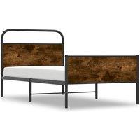 Berkfield Home Elegant Bed Frame without Mattress 100x200 cm Sonoma Oak Engineer in Light Brown