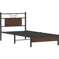 Berkfield Home Decorative Bed Frame without Mattress Brown Oak 80x200 cm Enginee