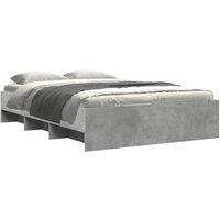 Berkfield Home Durable Bed Frame without Mattress Concrete Grey 140x200cm Engine | Size: 140x200 cm