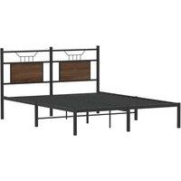 Berkfield Home Decorative Bed Frame without Mattress Brown Oak 137x190 cm Engine