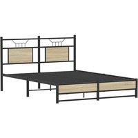 Berkfield Home Decorative Bed Frame without Mattress Sonoma Oak 137x190 cm Engin in Brown