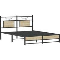 Berkfield Home Decorative Bed Frame without Mattress Sonoma Oak 140x190 cm Engin in Light Tan