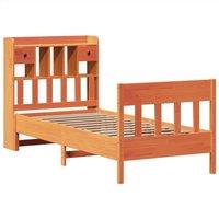 Berkfield Home Decorative Bed Frame without Mattress Wax Brown 100x200 cm Solid