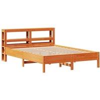 Berkfield Home Decorative Bed Frame Frame Wax Brown 150x200 cm King Size Solid W
