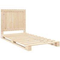 Berkfield Home Beautiful Bed Frame without Mattress with Headboard 100x200 cm So in Light Oak