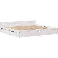 Berkfield Home Full Bed Frame without Mattress White 180x200 cm Super King Solid