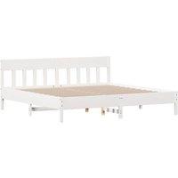 Berkfield Home Beautiful Bed Frame without Mattress White 180x200 cm Super King