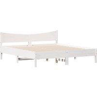 Berkfield Home Beautiful Bed Frame without Mattress White 180x200 cm Super King