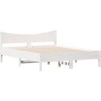 Berkfield Home Beautiful Bed Frame without Mattress White 150x200 cm King Size S