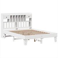 Berkfield Home Durable Bed Frame without Mattress White 150x200 cm King Size Sol