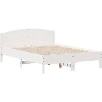 Berkfield Home Beautiful Bed Frame without Mattress White 150x200 cm King Size S