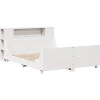 Berkfield Home Full Bed Frame without Mattress White 150x200 cm King Size Solid