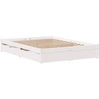 Berkfield Home Full Bed Frame without Mattress White 150x200 cm King Size Solid