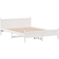 Berkfield Home Decorative Bed Frame without Mattress White 150x200 cm King Size