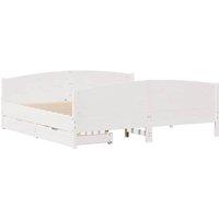 Berkfield Home Full Bed Frame without Mattress White 180x200 cm Super King Solid