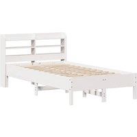 Berkfield Home Decorative Bed Frame without Mattress White 90x190 cm Single Soli