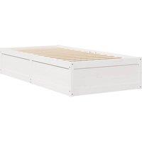 Berkfield Home Modern Bed Frame without Mattress White 90x190 cm Single Solid Wo